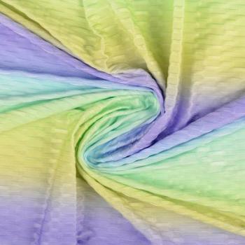 Preview: Sport- und Yogastoff 3D Optik Farbverlauf Gelb/Flieder/Mint Preview: Sport- und Yogastoff 3D Optik Farbverlauf Gelb/Flieder/Mint